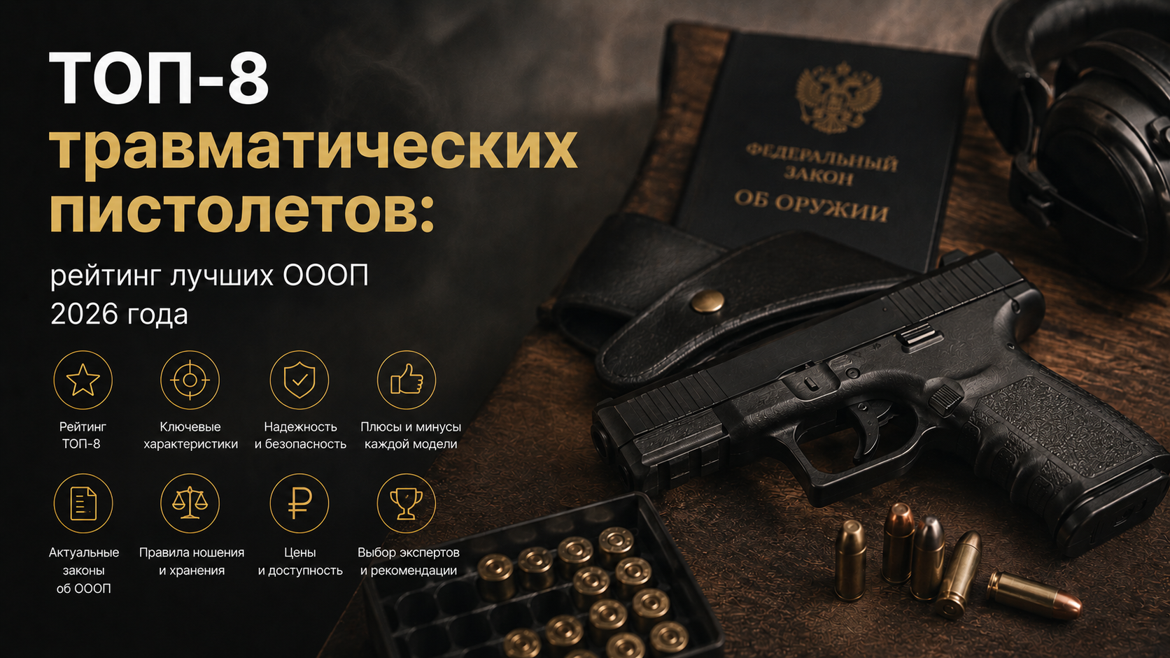 ТОП-8 травматических пистолетов: рейтинг лучших ОООП 2026 года