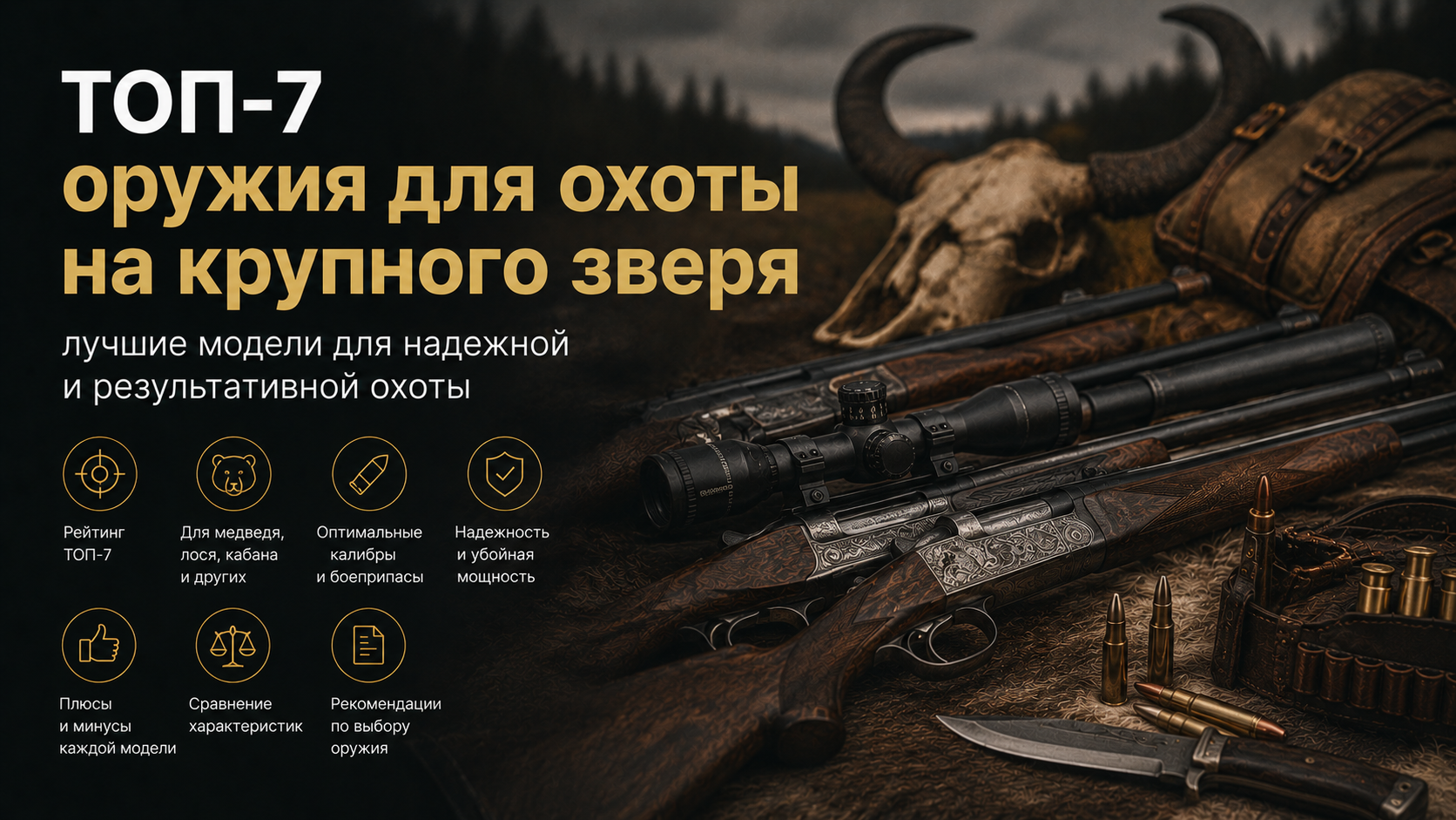 ТОП-7 оружия для охоты на крупного зверя