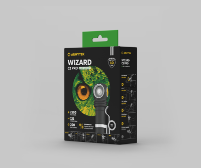 Фонарь Armytek Wizard C2 Pro Magnet USB Белый Фонарь Armytek Wizard C2 Pro Magnet USB Белый