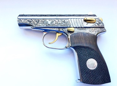 П-М17Т 9РА исп. 01 (корич. рук., без насечки) (ОООП) кал. 9 мм Р.А. ХУД.